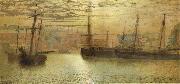 Atkinson Grimshaw Whitby Harbour oil painting picture wholesale